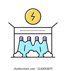 electrical dam color icon vector. electrical dam sign. isolated symbol illustration