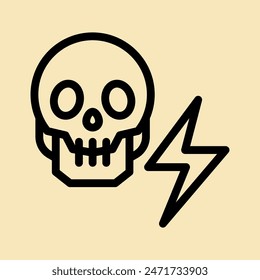 electrical danger line icon illustration vector graphic. Simple element illustration vector graphic, suitable for app, websites, and presentations isolated on white background