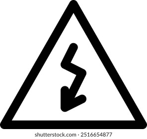 electrical danger sign icon. Thin Linear Style Design Isolated On White Background