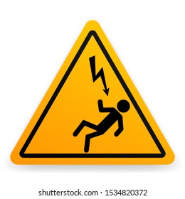 Electrical danger sign, vector sign.