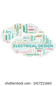 Electrical Design word cloud. Wordcloud made with text only.