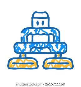 electrical device for car polishing doodle icon sketch vector. electrical device for car polishing sign. isolated symbol illustration