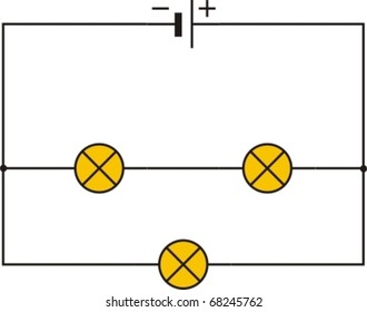 Electrical diagram - series and parallel connection