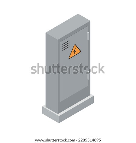 Electrical distribution panel isometric icon 3d vector illustration