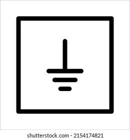 Electrical Earth Icon, Earth Symbol sign design, on white background, eps 10.