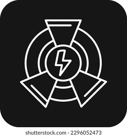 Electrical Eco friendly icon with black filled line style. energy, power, electricity, technology, voltage, battery, switch. Vector illustration