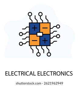 Electrical and Electronics and Electric Circuit Engineering Vector Icon design