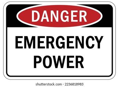 Señal y etiqueta de apagado de emergencia eléctrica