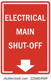 Electrical emergency shut off sign and label