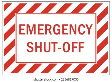 Electrical emergency shut off sign and label