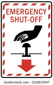 Electrical emergency shut off sign and label