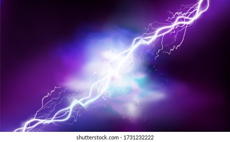 Electrical energy. Heat lighting. Light effects. Vector illustration.