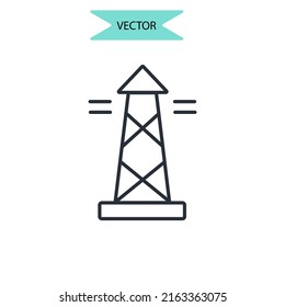 electrical energy icons  symbol vector elements for infographic web