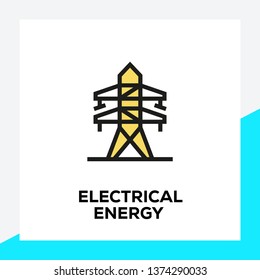 ELECTRICAL ENERGY LINE ICON SET