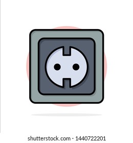 Electrical, Energy, Plug, Power Supply, Socket Abstract Circle Background Flat color Icon