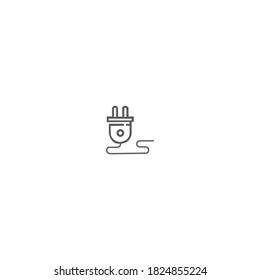 Electrical, Energy, Plug, Power Supply, Grey Logo Design and Business Card Template,vector illustration