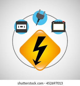 electrical energy power icon, vector illustration eps10
