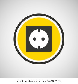 electrical energy power icon, vector illustration eps10