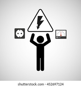 electrical energy power icon, vector illustration eps10