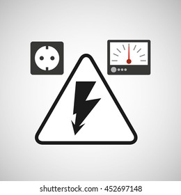 electrical energy power icon, vector illustration eps10