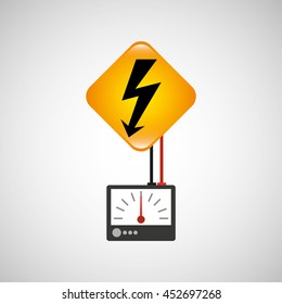 electrical energy power icon, vector illustration eps10