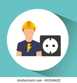 electrical energy power icon, vector illustration eps10