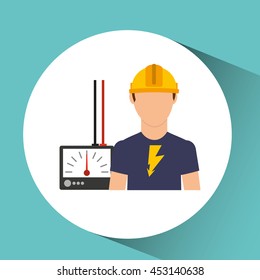 electrical energy power icon, vector illustration eps10