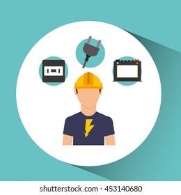 electrical energy power icon, vector illustration eps10