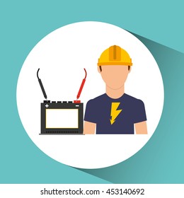 electrical energy power icon, vector illustration eps10