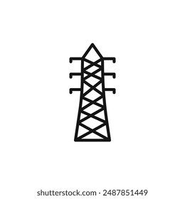 electrical energy tower logo sign vector outline