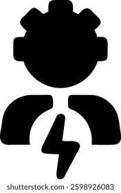 electrical engineer black fill icon design
