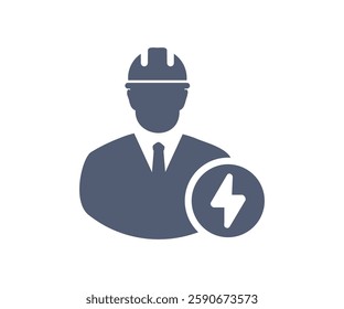 Electrical engineer icon. Electrical engineer, electric technician vector design and illustration.

