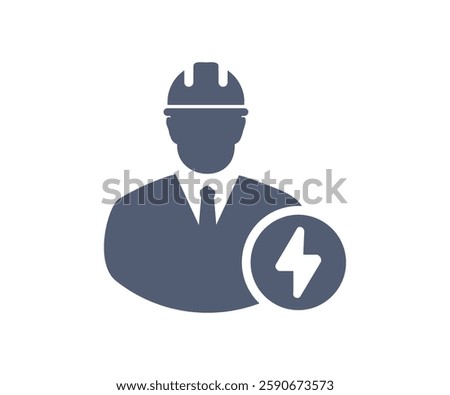 Electrical engineer icon. Electrical engineer, electric technician vector design and illustration.

