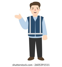 Electrical engineer man illustration design