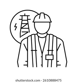 electrical engineer technology line icon vector. electrical engineer technology sign. isolated contour symbol black illustration