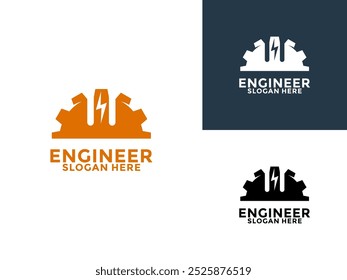 Projeto de logotipo de engenharia elétrica Modelo vetorial moderno criativo, Ícone de design de logotipo de engenheiro