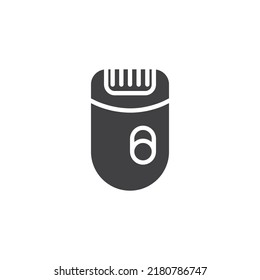 Electrical Epilator vector icon. filled flat sign for mobile concept and web design. Epilator trimmer glyph icon. Symbol, logo illustration. Vector graphics
