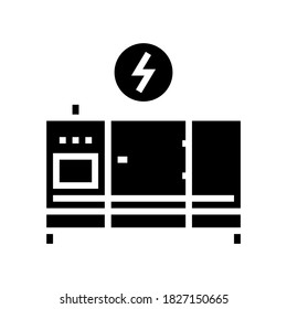 vector de icono de glifo de equipo eléctrico. señal de equipo eléctrico. símbolo de contorno aislado ilustración negra