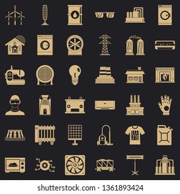 Electrical equipment icons set. Simple style of 36 electrical equipment vector icons for web for any design