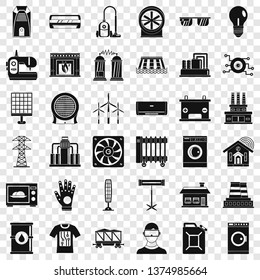 Electrical equipment icons set. Simple style of 36 electrical equipment vector icons for web for any design