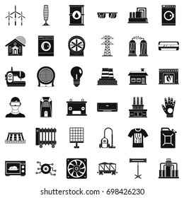 Electrical equipment icons set. Simple style of 36 electrical equipment vector icons for web isolated on white background