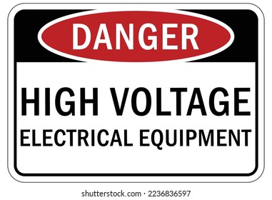 Señal y etiqueta del equipo eléctrico