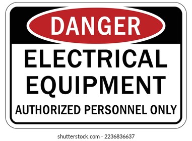 Señal y etiqueta del equipo eléctrico