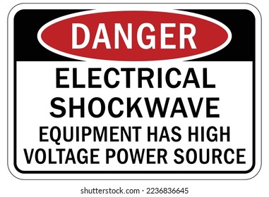 Electrical equipment sign and label