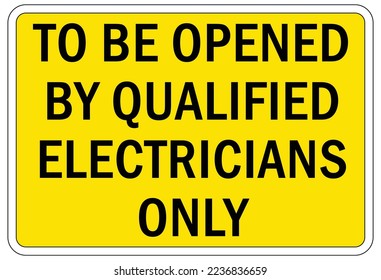 Electrical equipment sign and label