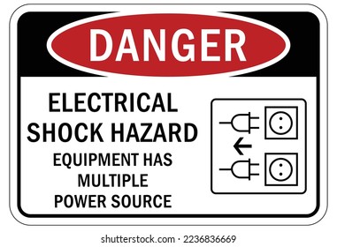 Electrical equipment sign and label