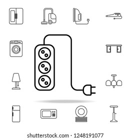 electrical extension cord line icon. home things icons universal set for web and mobile