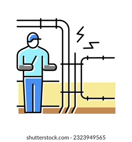 electrical fault finding color icon vector. electrical fault finding sign. isolated symbol illustration