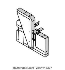 electrical fault finding isometric icon vector. electrical fault finding sign. isolated symbol illustration