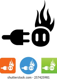 Electrical fire icon